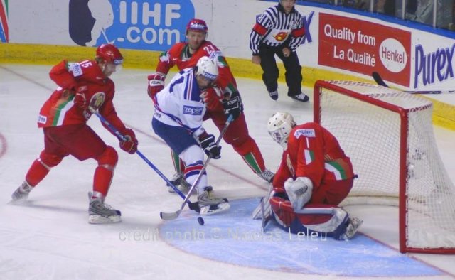 Photo hockey album Mondiaux : 6ème journée - France / Biélorussie - N. Leleu