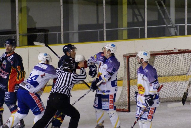 Photo hockey match Nice - Avignon le 11/11/2009