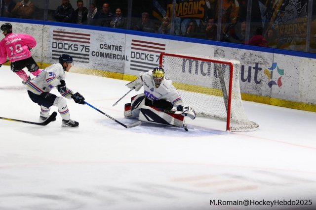 Photo hockey match Rouen - Nice le 03/10/2025