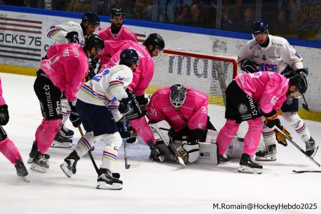 Photo hockey match Rouen - Nice le 03/10/2025