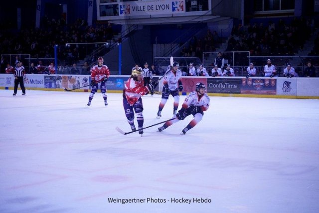 Photo hockey match Lyon - Caen  le 02/12/2025