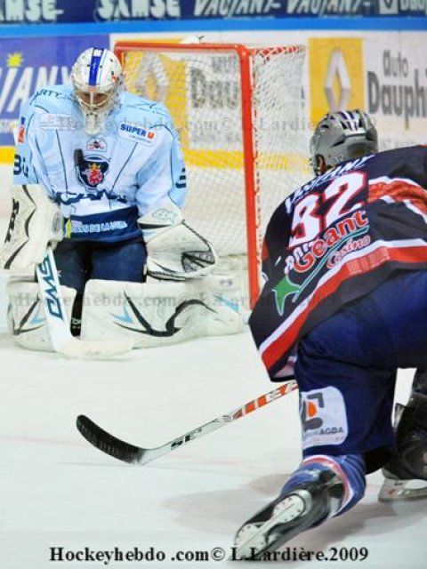 Photo hockey match Grenoble  - Angers  le 28/11/2009