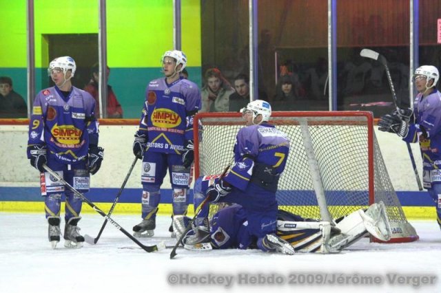 Photo hockey match Avignon - Cergy-Pontoise le 28/11/2009