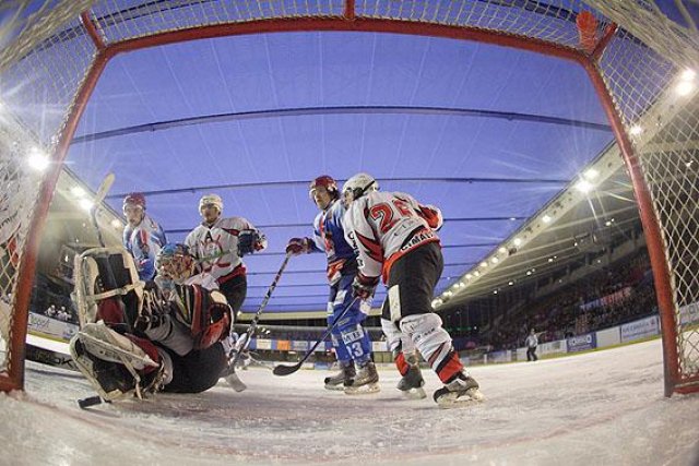 Photo hockey match Lyon - Courchevel-Méribel-Pralognan le 30/01/2010