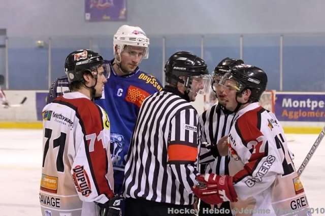 Photo hockey match Montpellier  - Bordeaux le 13/02/2010