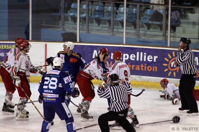 Photo hockey match Montpellier  - Courbevoie  le 06/03/2010