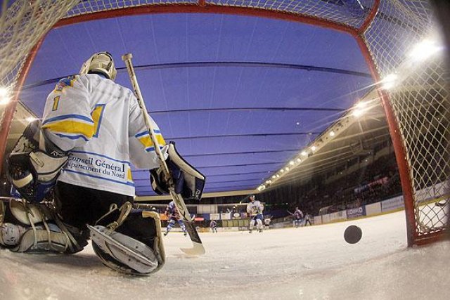 Photo hockey match Lyon - Wasquehal Lille le 13/03/2010