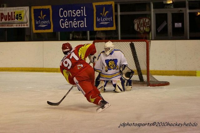 Photo hockey match Orléans - Wasquehal Lille le 11/12/2010