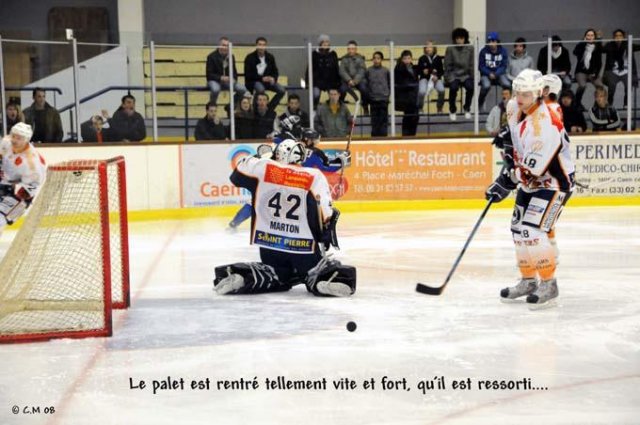 Photo hockey match Caen  - Montpellier  le 08/11/2008