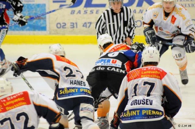 Photo hockey match Caen  - Montpellier  le 08/11/2008