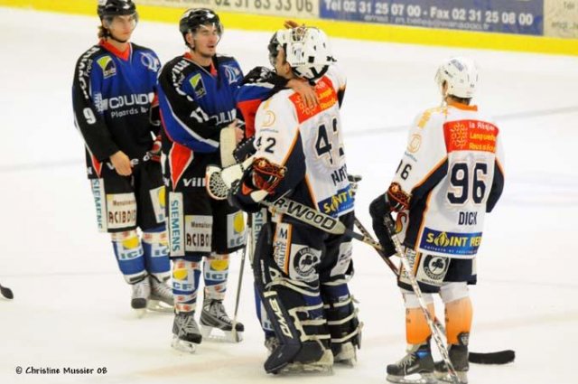 Photo hockey match Caen  - Montpellier  le 08/11/2008
