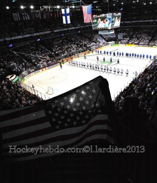 Photo hockey match Finland - United States of America le 08/05/2013