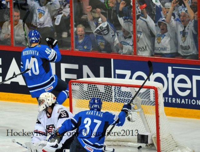 Photo hockey match Finland - United States of America le 08/05/2013