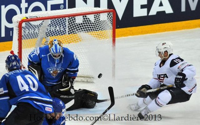 Photo hockey match Finland - United States of America le 08/05/2013