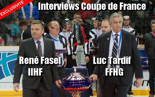 Photo hockey CDF : Entretiens avec Luc Tardif et René Fasel - Coupe de France