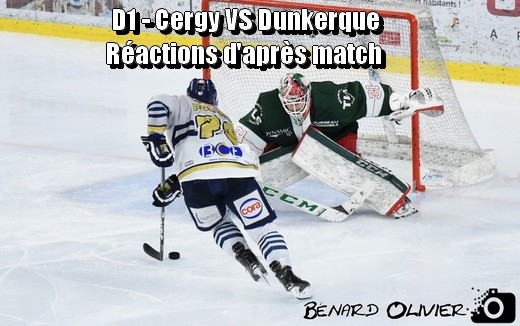 Photo hockey D1 - Cergy VS Dunkerque : Réactions d