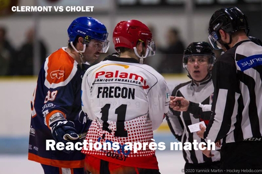 Photo hockey D1 - Clermont vs Cholet : Réactions après match  - Division 1