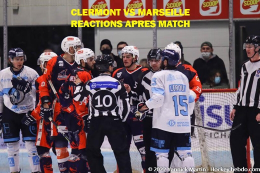 Photo hockey D1 - Clermont vs Marseille : Réactions après match  - Division 1