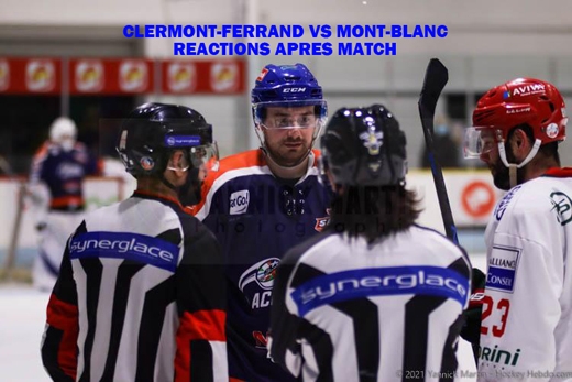 Photo hockey D1 - Clermont vs Mont-Blanc : Réactions après match  - Division 1