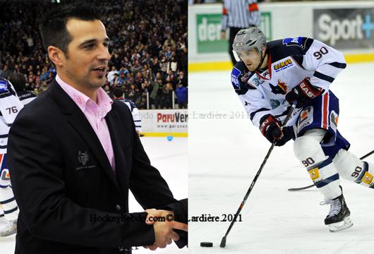 Photo hockey Grenoble: ITV JF Dufour et N. Arrossamena  - Ligue Magnus : Grenoble  (Les Brûleurs de Loups)