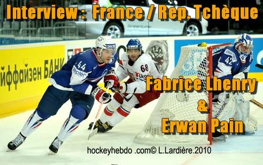 Photo hockey Hockey Mondial 10 : Interview France / Rep. Tchèque - Championnats du monde
