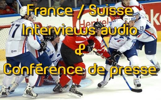 Photo hockey Interview après France-Suisse - Equipes de France