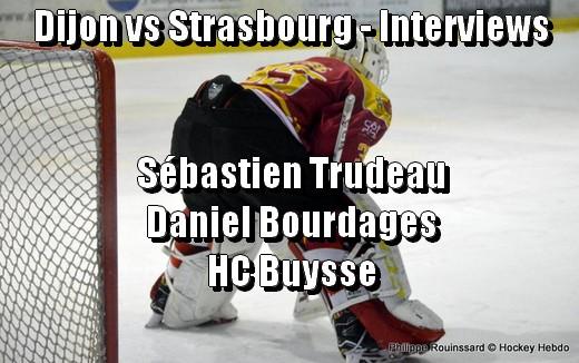 Photo hockey Interviews après Dijon vs Strasbourg - Ligue Magnus