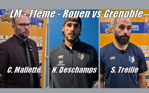 Photo hockey LM J11 - Rouen vs Grenoble - Les Réactions - Ligue Magnus