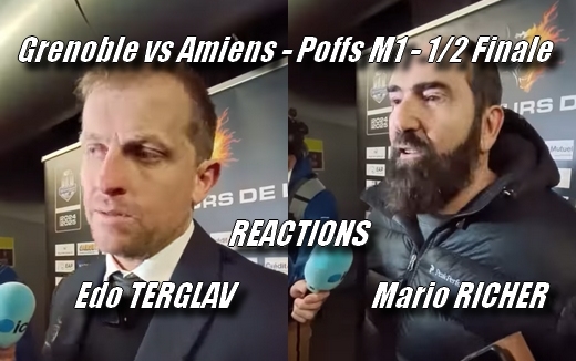 Photo hockey Réactions des coachs Amiens - Grenoble - Ligue Magnus