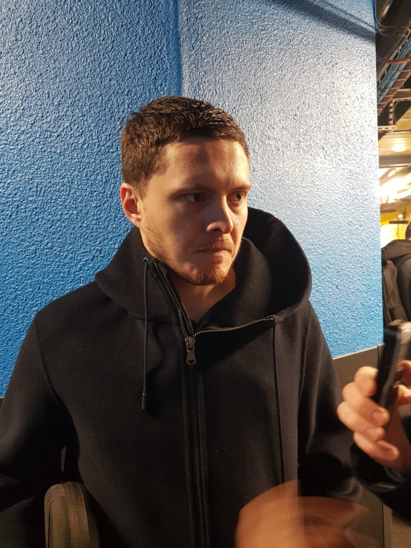 Photo hockey Rouen vs Amiens M2 - ITW M. Richer - F. Lhenry et A. Lindelöf  - Ligue Magnus