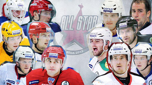 Photo hockey All Star Game : La deuxième ligne - KHL - Kontinental Hockey League