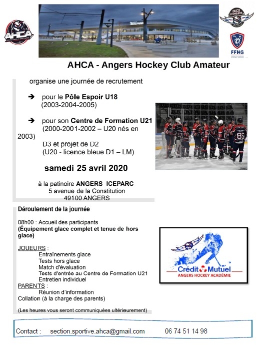 Photo hockey Angers - Journée de détection - Hockey Mineur