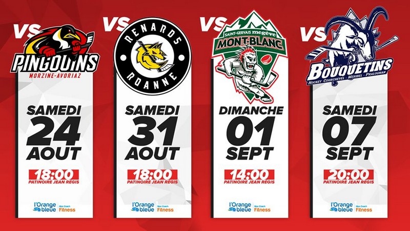 Photo hockey Annecy : Programme des matchs amicaux  - Transferts Archives 2017 à 2025 : Annecy (Les Chevaliers du Lac)