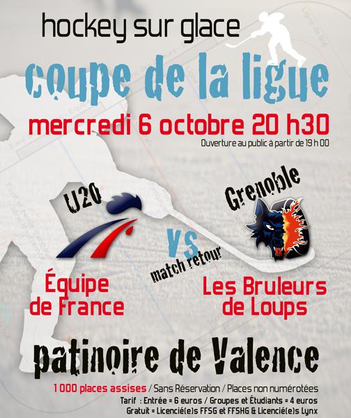 Photo hockey CDL : EDF U20 - Grenoble à Valence - Coupe de la Ligue ARCHIVES