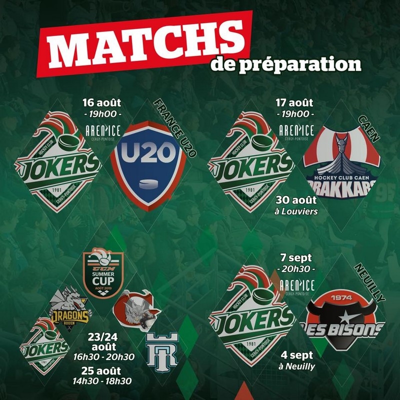 Photo hockey Cergy : Programme des matchs amicaux - Transferts Archives 2017 à 2023 : Cergy-Pontoise (Les Jokers)