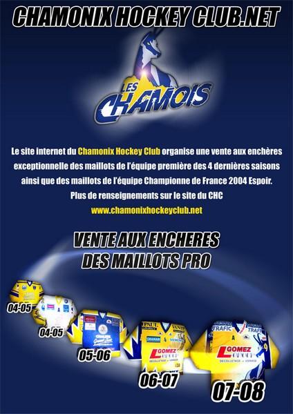 Photo hockey Chamonix : Maillots aux enchères - Ligue Magnus