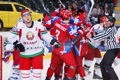 Photo hockey CM 09 : Le Bélarus éliminé - Championnats du monde