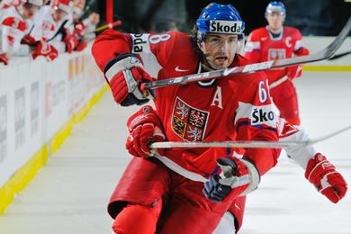 Photo hockey CM 09 : Les Tchèques en solo - Championnats du monde