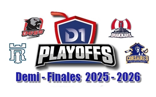 Photo hockey D1 : RESULTATS  1/2 Poffs - Matchs 1 & 2 - 04 & 05 Avril 2026 - Division 1