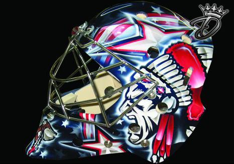 Photo hockey D2 : Le masque de Nicolas Husarek - Division 2 : Viry-Châtillon (Les Jets)