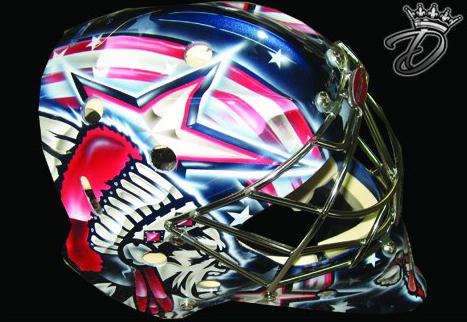 Photo hockey D2 : Le masque de Nicolas Husarek - Division 2 : Viry-Châtillon (Les Jets)