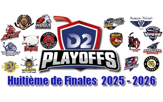 Photo hockey D2 : Résultats 1/8 Poffs - Match 1 -  28 fev. 2026 - Division 2