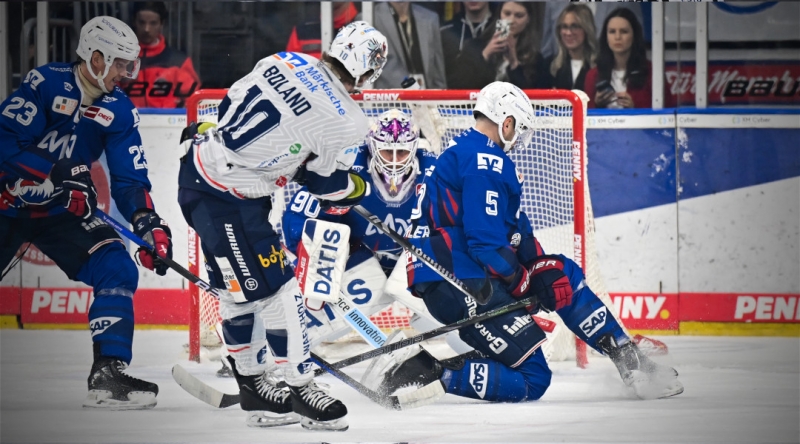 Photo hockey DEL : Duel aérien - Hockey en Europe
