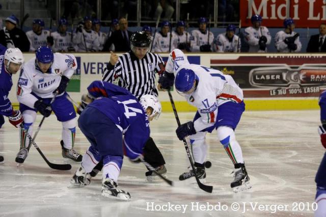 Photo hockey France - Italie à Tours - Equipes de France