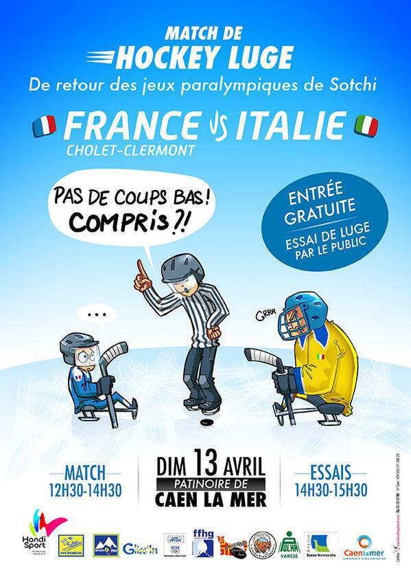 Photo hockey France - Italie paralympique à Caen - Autour du hockey : Caen  (Les Drakkars)