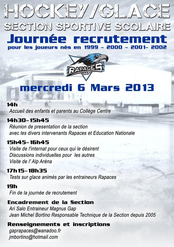 Photo hockey Gap : Recrutement sport étude  - Hockey Mineur