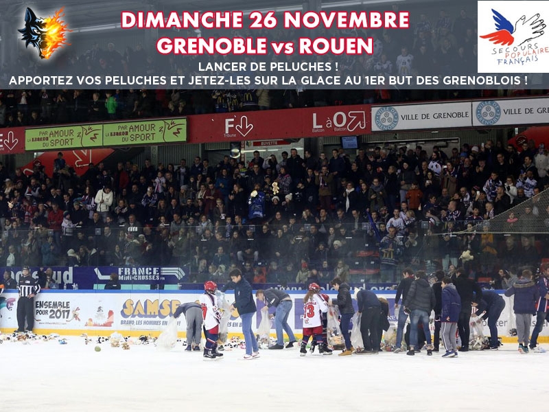 Photo hockey Grenoble: opération peluches - Ligue Magnus