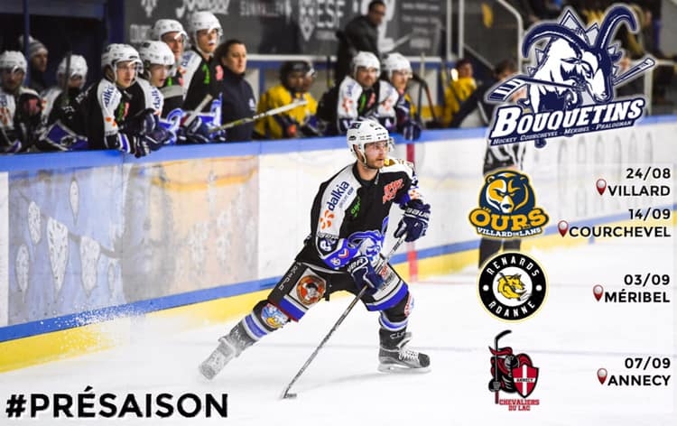 Photo hockey HCMP : Programme des matchs amicaux - Transferts Archives 2017 à 2025 : Courchevel-Méribel-Pralognan (Les Bouquetins)