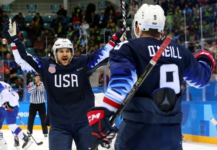 Photo hockey JO : Etats-Unis et Norvège passent - Jeux olympiques