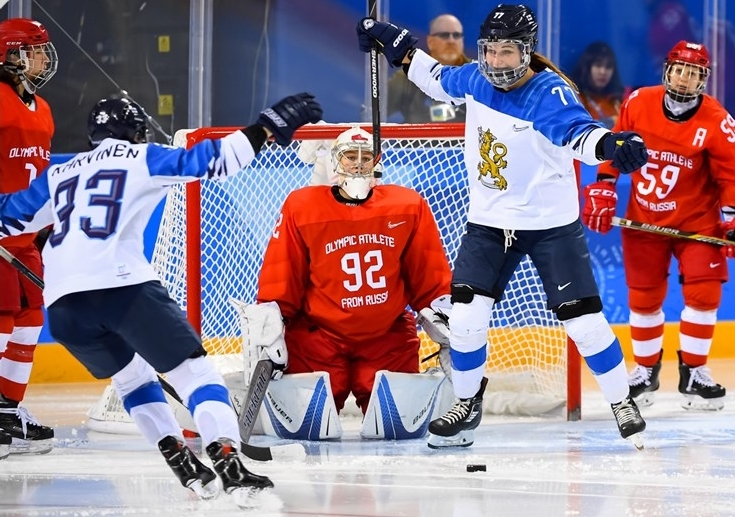 Photo hockey JO Fem : La Finlande bronzée - Jeux olympiques